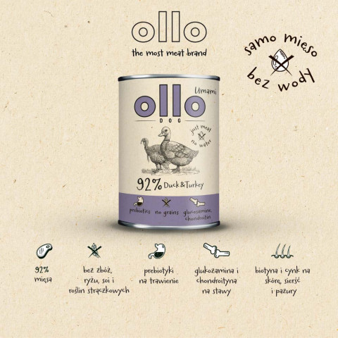 OLLO Umami Duck and turkey - vlhké krmivo pro psy - 850g - Fotogalerie 7