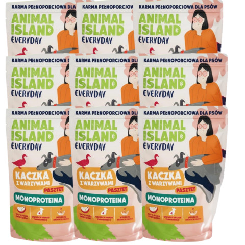 ANIMAL ISLAND Everyday Monoprotein Duck - mokré krmivo pro psy - 9x300g - Fotogalerie 1