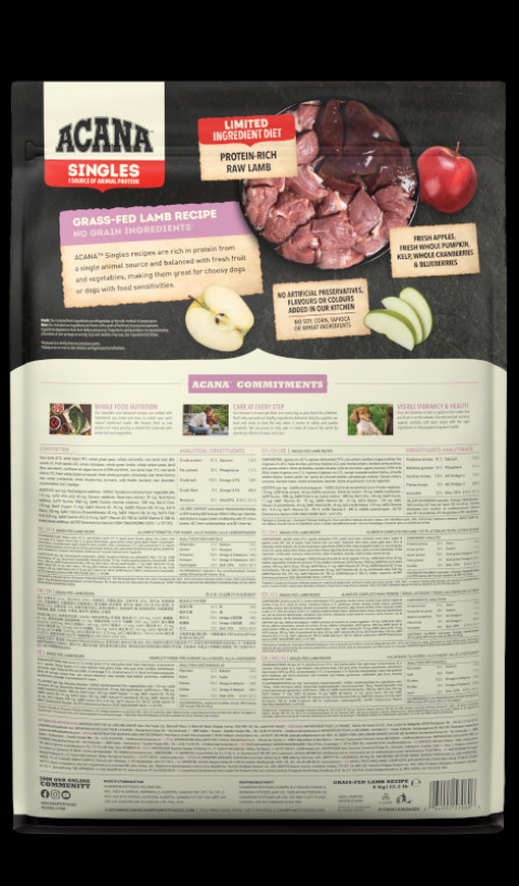 ACANA Singles Grass-Fed Lamb - suché krmivo pro psy - 6kg - Fotogalerie 2