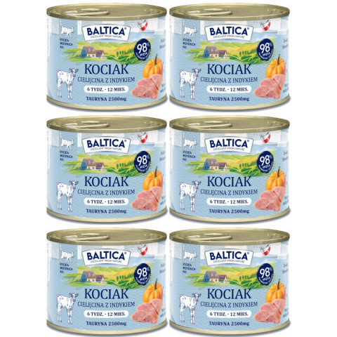BALTICA Chuť regionů Koťata Telecí s krůtou - mokré krmivo pro kočky - 6x185g - Fotogalerie 1