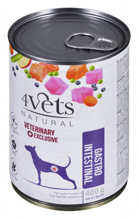 4VETS Natural Gastro Intestinal Dog - mokré krmivo pro psy -12x400 g - Fotogalerie 3