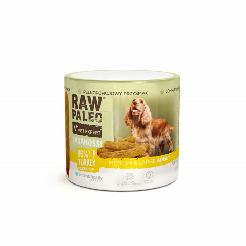 VETEXPERT Raw Paleo Cabanossi Turkey Medium Large - pamlsek pro psa - 100g - Fotogalerie 1