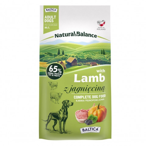 BALTICA Natural & Balance Jehněčí M/L – suché krmivo pro psa - 3kg - Fotogalerie 1