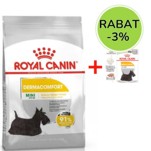 Royal Canin Mini Dermacomfort 3 kg Dospělý jedinec Hovězí, Zeleninová - Fotogalerie 1