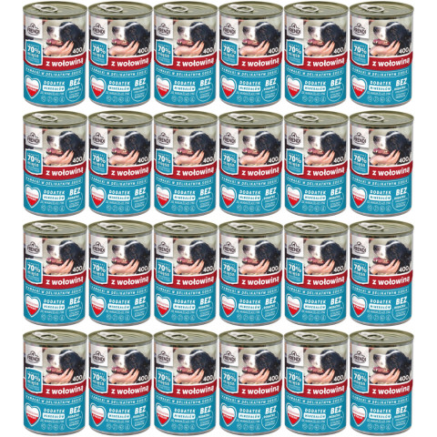 FRENDI s hovězím kousky v jemné omáčce - mokré krmivo pro psy - 24x400g - Fotogalerie 1