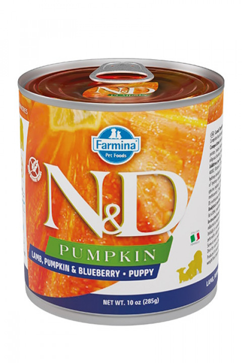 FARMINA N&D Pumpkin Dog Jehněčí, dýně, borůvky Mokré krmivo pro štěňata - 6x285g - Fotogalerie 3
