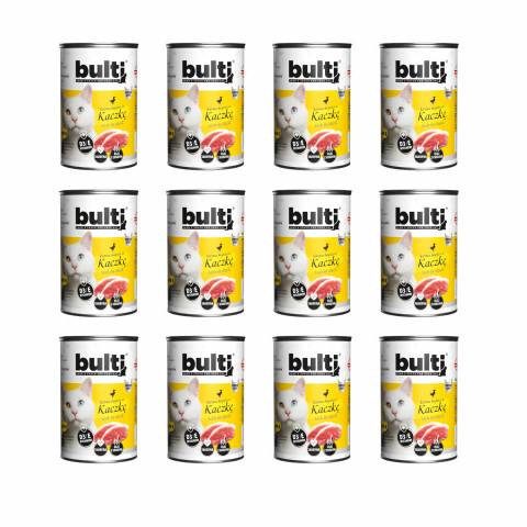 BULTI Rich in duck - mokré krmivo pro kočky - 12x400g - Fotogalerie 1