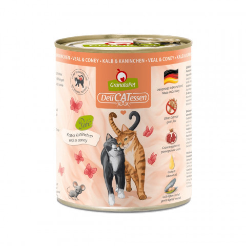 GRANATAPET DeliCATessen Veal and coney - mokré krmivo pro kočky - 800g - Fotogalerie 1