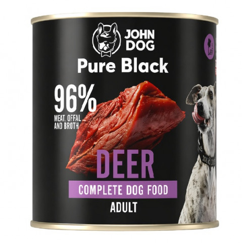 JOHN DOG Pure Black jelen - vlhké krmivo pro psy - 800g - Fotogalerie 1