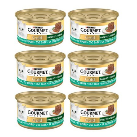 Purina Gourmet Gold Králík - mokré krmivo pro kočky - 6x85g - Fotogalerie 1