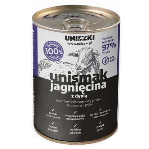 UNISZKI Unismak Jehněčí s dýní - mokré krmivo pro psy - 410 g - Fotogalerie 1
