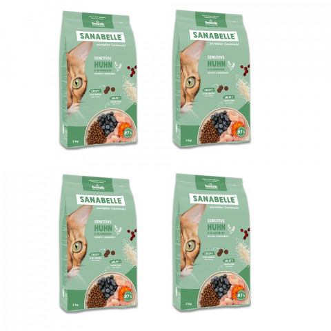 BOSCH Sanabelle Sensitive s jehněčím – suché krmivo pro kočky – 8 kg (4x2 kg) - Fotogalerie 1