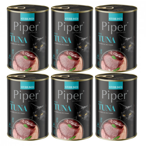 DOLINA NOTECI Piper Sterilised s tuňákem - mokré krmivo pro kočky - 6x400g - Fotogalerie 1