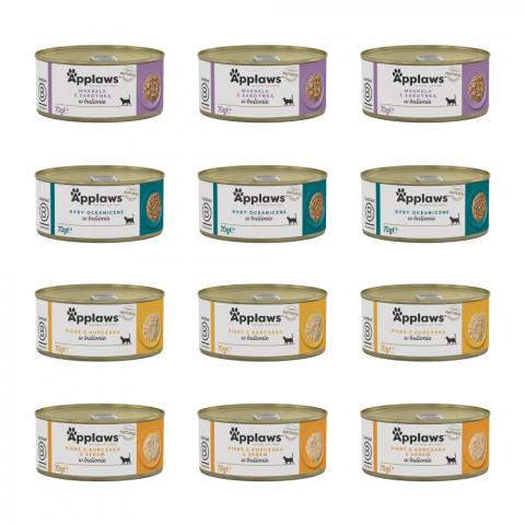  APPLAWS Cat Mixed Flavours - mokré krmivo pro kočky - 12x70g - Fotogalerie 1