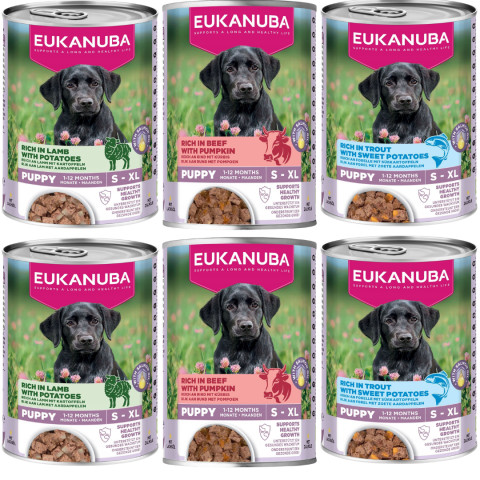 EUKANUBA Life Care Puppy MIX příchutí - vlhké krmivo pro psy - 6x400g - Fotogalerie 1