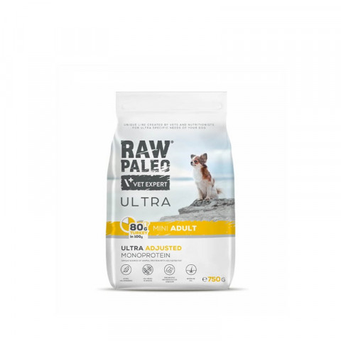 RAW PALEO Ultra Mini Adult Turkey - suché krmivo pro psy - 750 g - Fotogalerie 1