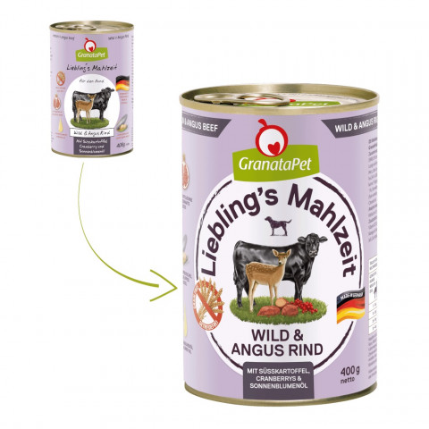 GRANATAPET Liebling's Mahlzeit Venison and angus beef - vlhké krmivo pro psy - 800g - Fotogalerie 3