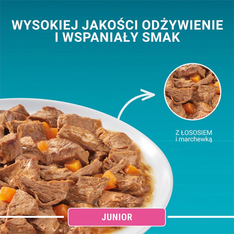 PURINA One Junior Salmon with carrot - mokré krmivo pro kočky - 85g - Fotogalerie 4