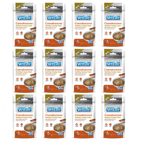 FARMINA Vet Life Cat Convalescence Creamy treat with Chicken & Tuna box – pamlsek pro kočku – 12x(4x15g) - Fotogalerie 1