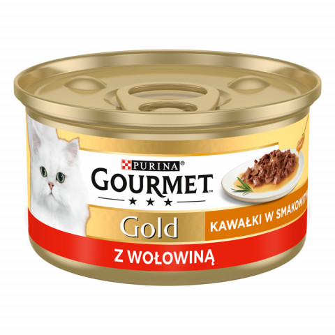 GOURMET GOLD Sauce Delight s hovězím - mokré krmivo pro kočky - 24x85g - Fotogalerie 2