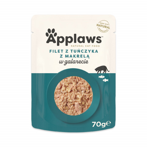 APPLAWS Cat Tuna MIX in broth and jelly - mokré krmivo pro kočky - 10x70g - Fotogalerie 4