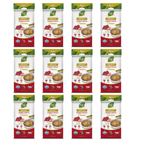 FARMINA N&D Prime Cat Cream with chicken & tuna adult box – pamlsek pro kotě – 12x(4x15g) - Fotogalerie 1