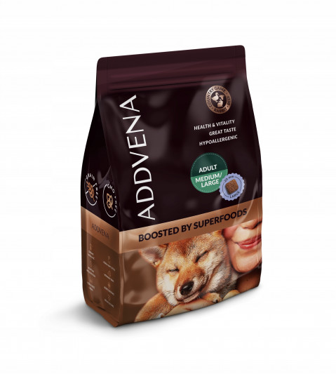 ADDVENA Boosted by superfoods Adult Small Beef – suché krmivo pro psy – 10 kg + 2,5 kg ZDARMA! - Fotogalerie 6