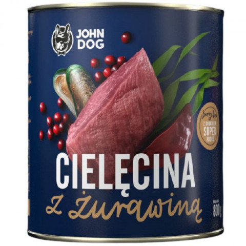JOHN DOG Berry Adult Veal with cranberries - Mokré krmivo pro psy - 6 x 800 g - Fotogalerie 3
