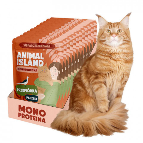ANIMAL ISLAND Mono Křepelka - mokré krmivo pro kočky - 10x100 g - Fotogalerie 1