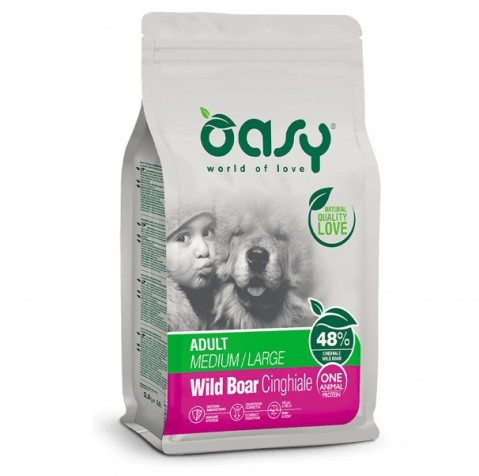 OASY One Animal Protein Adult Medium/Large Wild Boar - suché krmivo pro psy - 12kg - Fotogalerie 1