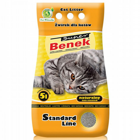 Certech Super Benek Standard Natural - Hrudkující stelivo pro kočky 5 l - Fotogalerie 1