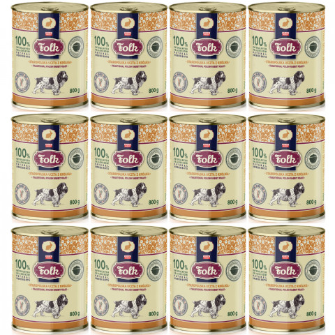 FOLK Staropolská hostina z králíka – mokré krmivo pro psy – 12x800g - Fotogalerie 1