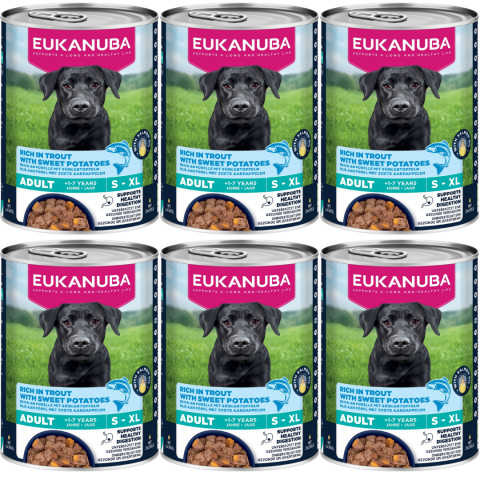 EUKANUBA Life Care Bohatá na pstruha a batáty - mokré krmivo pro psa - 6x400g - Fotogalerie 1