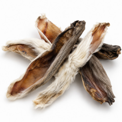 PETITTO Rabbit ear with fur Mono - pamlsek pro psa - 1kg - Fotogalerie 2
