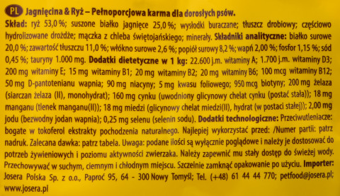 JOSERA Adult Lamb with rice - suché krmivo pro psy - 24x900 g - Fotogalerie 5