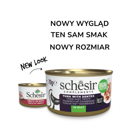 SCHESIR Oceanic Adult Tuna with Dentic - vlhké krmivo pro kočky - 6x70g - Fotogalerie 2