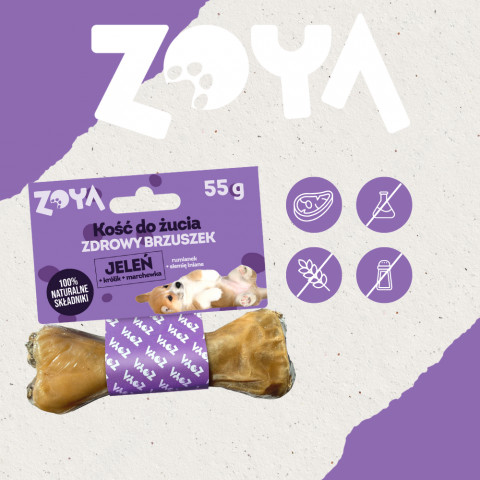 ZOYA Chewing bone Deer - pamlsek pro psa - 55g - Fotogalerie 2