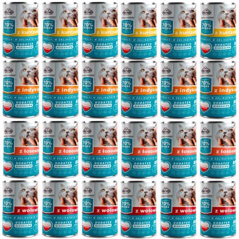 FRENDI kousky v jemné omáčce MIX příchutí - mokré krmivo pro kočky - 24x400g - Fotogalerie 1