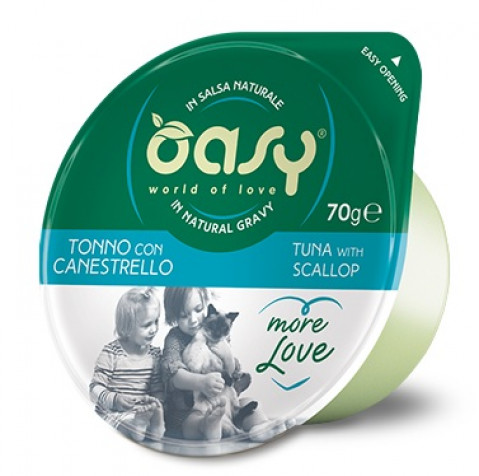 OASY More Love Tuna with scallop - mokré krmivo pro kočky - 70g - Fotogalerie 1