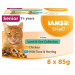 IAMS DELIGHTS Senior Land & Sea Collection in Gravy box – vlhké krmivo pro kočku – 8x85g - Fotogalerie 1
