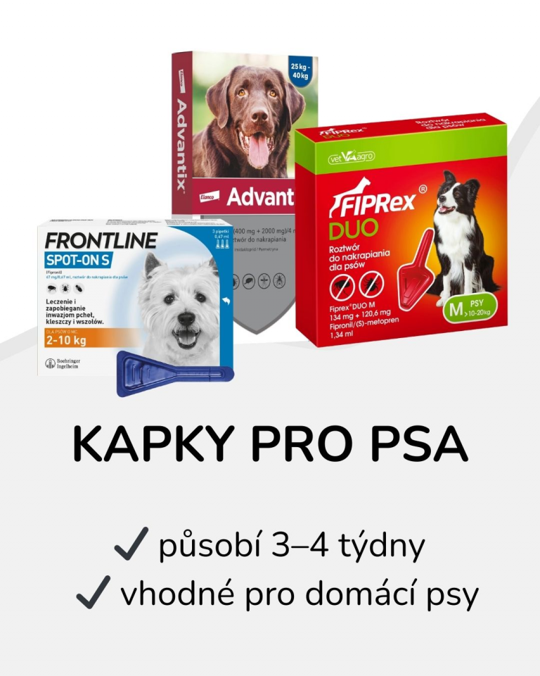 Kapky pro psa
