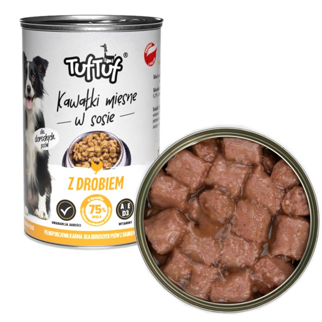 TUF TUF Meaty chunks with poultry - vlhké krmivo pro psy - 1250g - foto 1