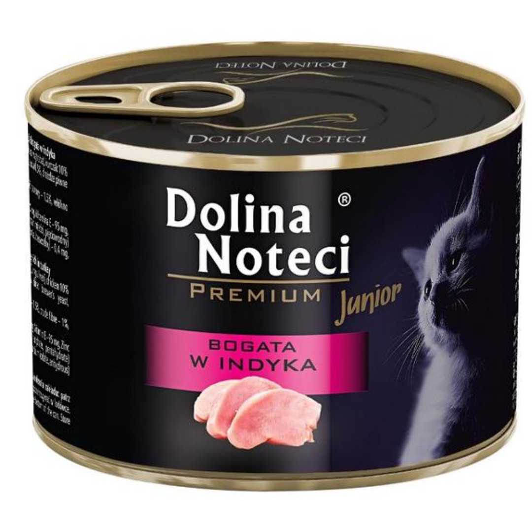 DOLINA NOTECI Premium Junior Rich in turkey - mokré krmivo pro kočky - 185g - foto 1