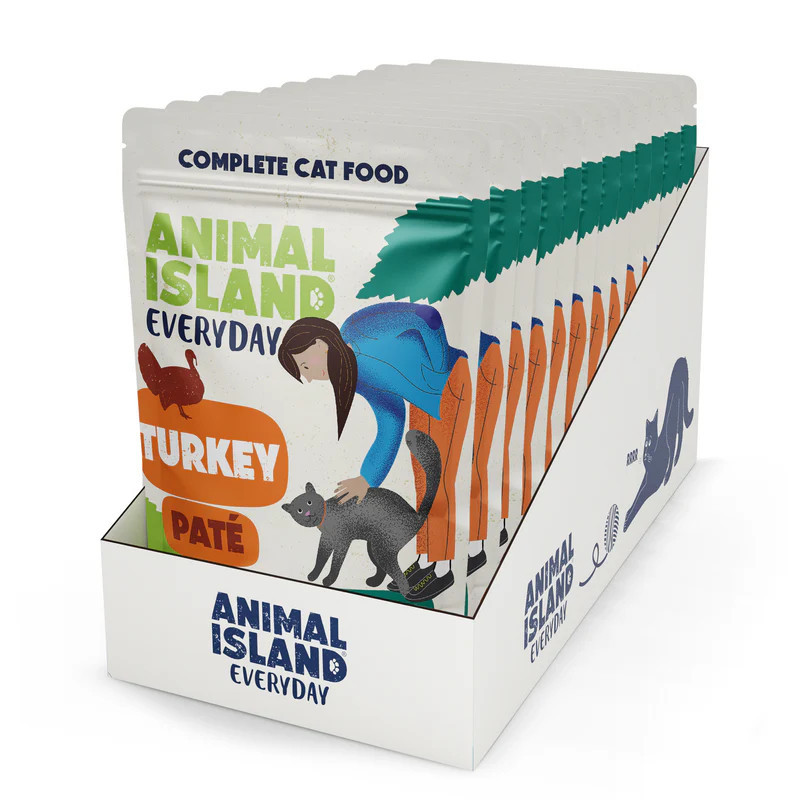ANIMAL ISLAND Pate Turkey - mokré krmivo pro kočky - 12x100g - foto 1