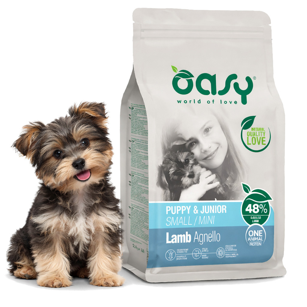 OASY One Animal Protein Puppy & Junior Small/Mini Lamb - suché krmivo pro psy - 800g - foto 2