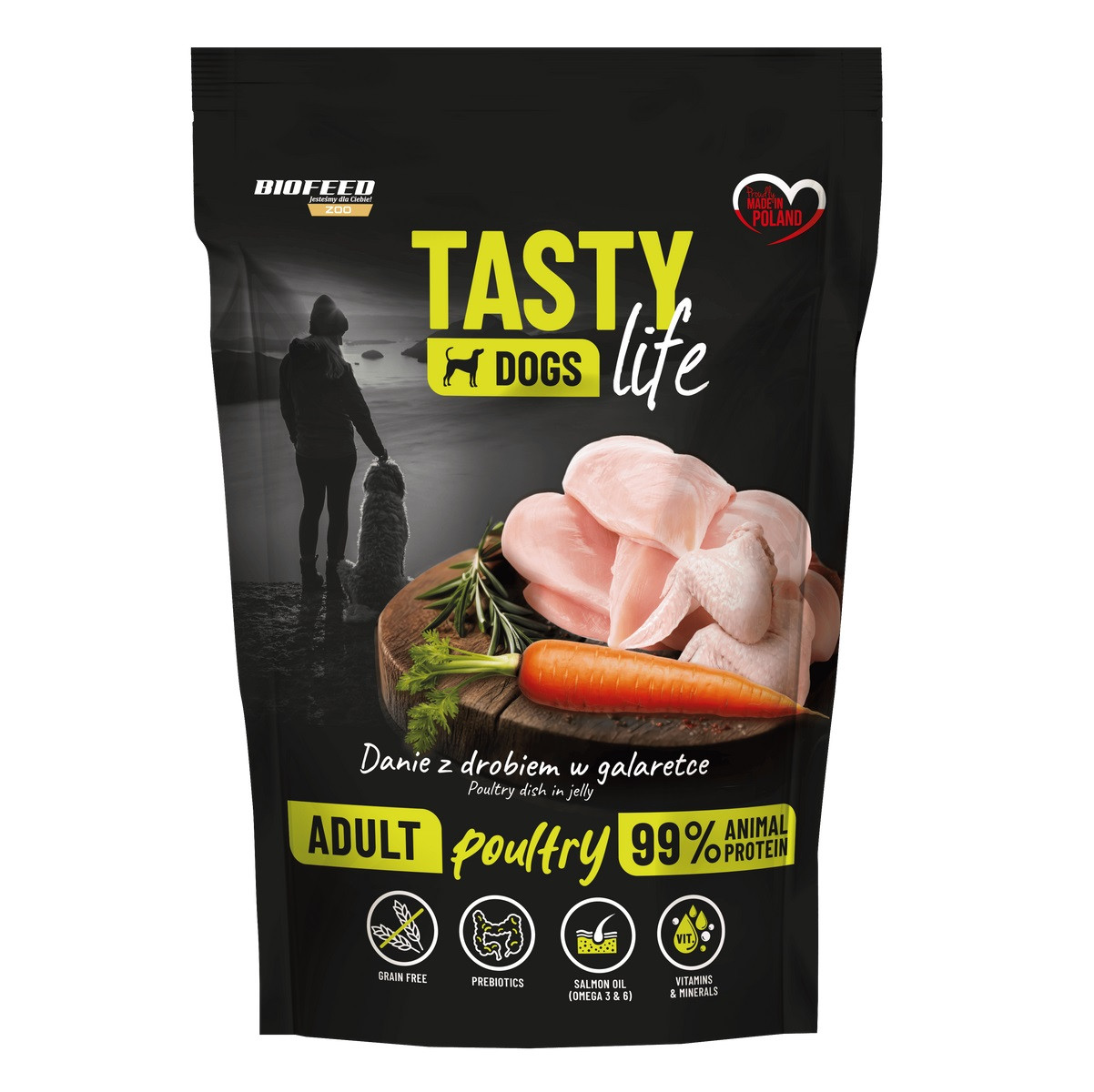 BIOFEED Tasty Dogs Life Poultry - vlhké krmivo pro psy - 500g - foto 2