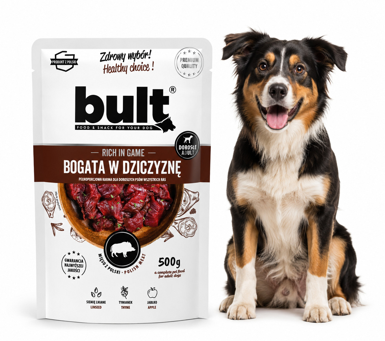 BULT Bohatá na zvěřinu – mokré krmivo pro psy – 12x500g - foto 3