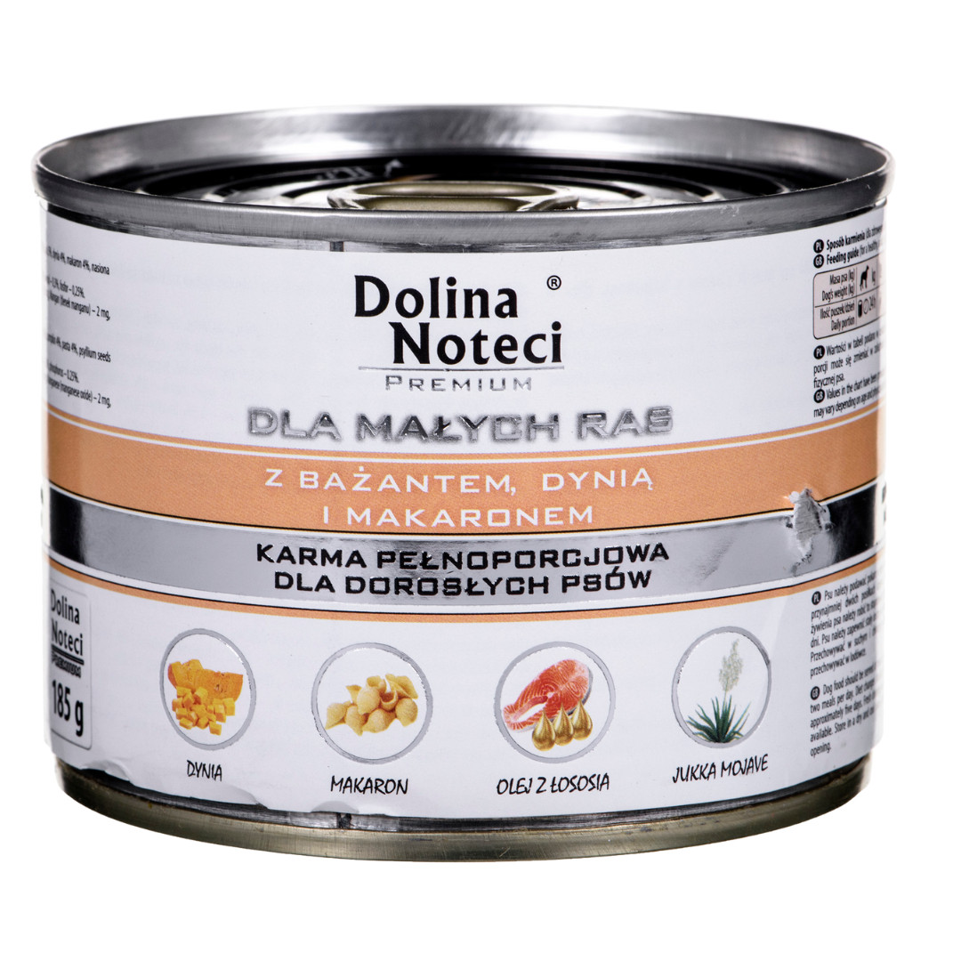 DOLINA NOTECI Premium Pheasant, pumpkin and pasta - Mokré krmivo pro psy - 185 g - foto 1