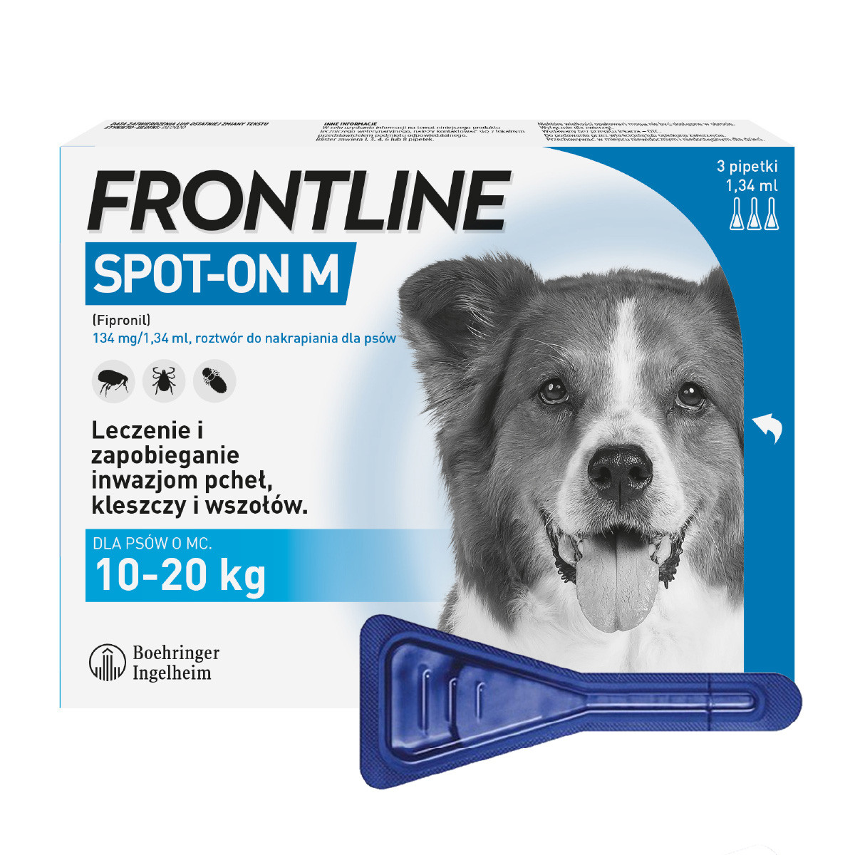 Frontline Spot- on M kapky proti parazitům pro psy 10-20 kg, 3 x 1,34 ml - foto 1