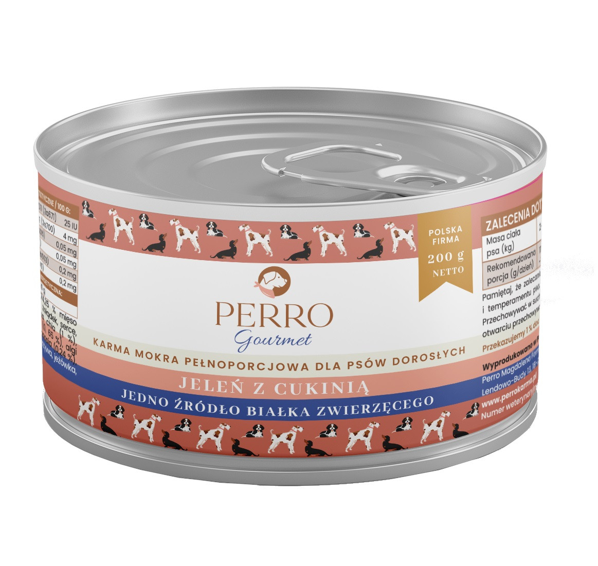 PERRO Gourmet Deer with zucchini - mokré krmivo pro psy - 200g - foto 1